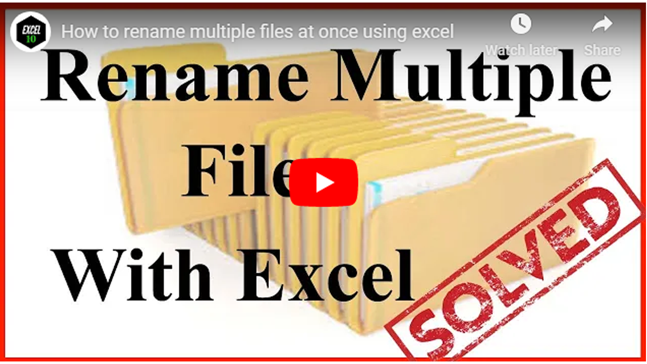 How to Rename Multiple Files at Once